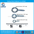 Open Eye Hook Screw, Eye Lag Self Tapping Screws For Furniture